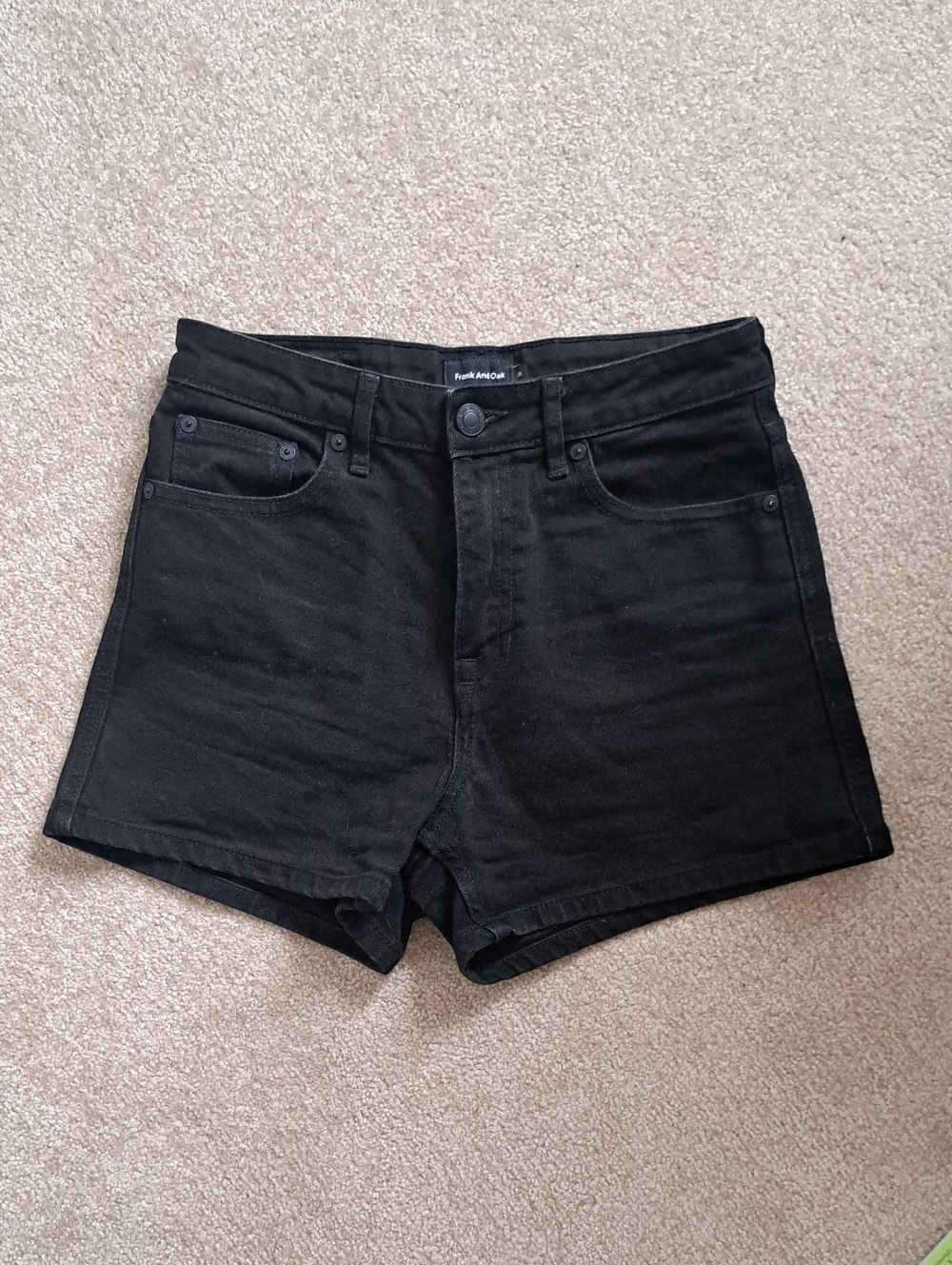 Frank & Oak Black Jean Shorts EUC